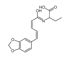 2-[[(2E,4E)-5-(1,3-benzodioxol-5-yl)penta-2,4-dienoyl]amino]butanoic acid Structure