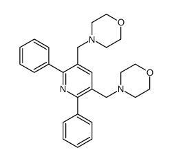 4-[[5-(morpholin-4-ylmethyl)-2,6-diphenylpyridin-3-yl]methyl]morpholine结构式