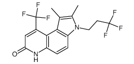 1,2-Dimethyl-9-trifluoromethyl-3-(3,3,3-trifluoropropyl)-3,6-dihydro-pyrrolo[3,2-f]-quinolin-7-one Structure