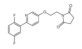 1-[2-[6-(2,5-difluorophenyl)pyridin-3-yl]oxyethyl]pyrrolidine-2,5-dione结构式