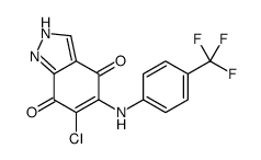6-chloro-5-[4-(trifluoromethyl)anilino]-1H-indazole-4,7-dione结构式