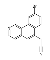 2-(9-bromobenzo[h]isoquinolin-6-yl)acetonitrile结构式
