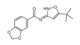 N-[5-(2-Methyl-2-propanyl)-1,2-oxazol-3-yl]-1,3-benzodioxole-5-ca rboxamide Structure