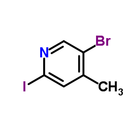 5-Bromo-2-iodo-4-methylpyridine structure