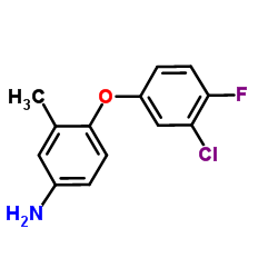 4-(3-Chloro-4-fluorophenoxy)-3-methylaniline结构式