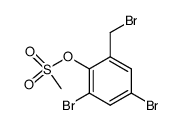 2,4-dibromo-6-(bromomethyl)phenyl methanesulfonate Structure
