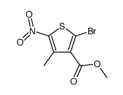 methyl 2-bromo-4-methyl-5-nitrothiophene-3-carboxylate结构式