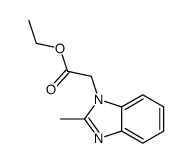 ethyl 2-(2-methylbenzimidazol-1-yl)acetate结构式