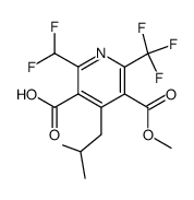 2-(difluoromethyl)-4-isobutyl-6-(trifluoromethyl)-3,5-pyridinedicarboxylic acid, 5-methyl ester结构式