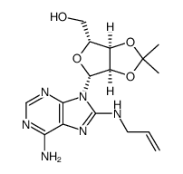 8-allylamino-2',3'-O-isopropylideneadenosine结构式