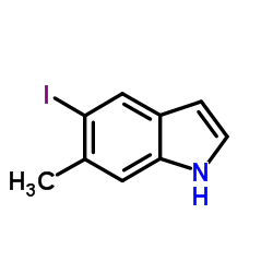 5-Iodo-6-methyl-1H-indole结构式