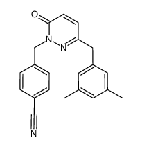4-{[3-(3,5-dimethylbenzyl)-6-oxopyridazin-1(6H)-yl]methyl}benzonitrile结构式