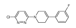 3-chloro-6-[4-(3-fluorophenyl)-3,6-dihydro-1(2 H)-pyridinyl]pyridazine结构式