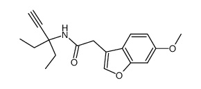 N-(1,1-diethyl-2-propyn-1-yl)-6-methoxy-3-benzofuranacetamide结构式