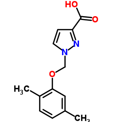 1-(2,5-DIMETHYL-PHENOXYMETHYL)-1 H-PYRAZOLE-3-CARBOXYLIC ACID Structure