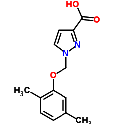 1-(2,5-DIMETHYL-PHENOXYMETHYL)-1 H-PYRAZOLE-3-CARBOXYLIC ACID structure