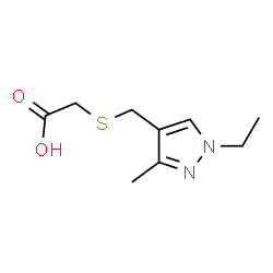 ([(1-Ethyl-3-methyl-1H-pyrazol-4-yl)methyl]thio)acetic acid structure