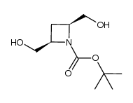 tert-butyl meso-2,4-bis(hydroxymethyl)azetidine-1-carboxylate structure