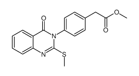 methyl 2-[4-(2-methylsulfanyl-4-oxoquinazolin-3-yl)phenyl]acetate结构式