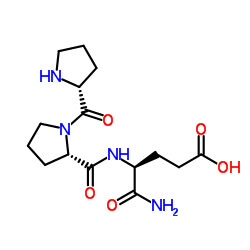 H-D-Pro-Pro-Glu-NH2 trifluoroacetate salt Structure