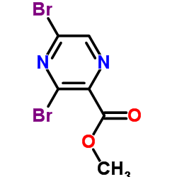 Methyl 3,5-dibromopyrazine-2-carboxylate structure