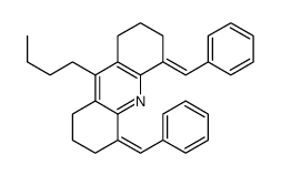 4,5-dibenzylidene-9-butyl-1,2,3,6,7,8-hexahydroacridine结构式