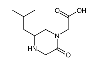 2-[5-(2-methylpropyl)-2-oxopiperazin-1-yl]acetic acid Structure