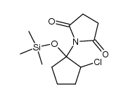 1-(2-chloro-1-((trimethylsilyl)oxy)cyclopentyl)pyrrolidine-2,5-dione结构式