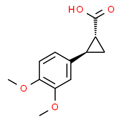 trans-2-(3,4-dimethoxyphenyl)cyclopropane-1-carboxylic acid Structure