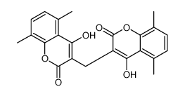 4-hydroxy-3-[(4-hydroxy-5,8-dimethyl-2-oxochromen-3-yl)methyl]-5,8-dimethylchromen-2-one结构式