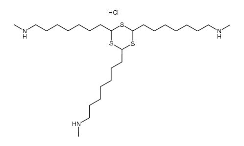 2,4,6-tris-(7-methylamino-heptyl)-[1,3,5]trithiane, trihydrochloride Structure