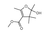 methyl 5-hydroxy-2,4,4,5-tetramethyl-4,5-dihydro-3-furoate Structure