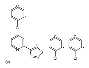 tris(4-chlorophenyl)-(3-pyridin-2-ylthiophen-2-yl)stannane Structure