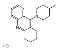 9-(4-methylpiperidin-1-ium-1-yl)-1,2,3,4-tetrahydroacridine,chloride结构式