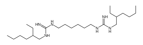 2-(2-ethylhexyl)-1-[6-[[N'-(2-ethylhexyl)carbamimidoyl]amino]hexyl]guanidine Structure