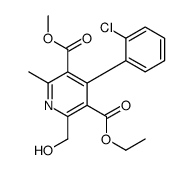 3-O-ethyl 5-O-methyl 4-(2-chlorophenyl)-2-(hydroxymethyl)-6-methylpyridine-3,5-dicarboxylate结构式