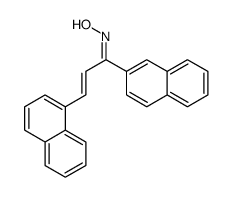 N-(3-naphthalen-1-yl-1-naphthalen-2-ylprop-2-enylidene)hydroxylamine结构式