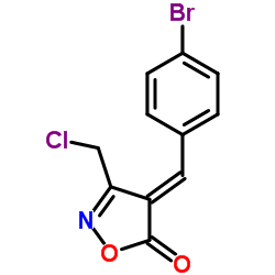 (4E)-4-(4-Bromobenzylidene)-3-(chloromethyl)-1,2-oxazol-5(4H)-one结构式