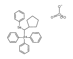 [cyclopentyl(phenylseleno)methyl]triphenylphosphonium perchlorate结构式