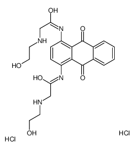 2-(2-hydroxyethylamino)-N-[4-[[2-(2-hydroxyethylamino)acetyl]amino]-9,10-dioxoanthracen-1-yl]acetamide,dihydrochloride结构式
