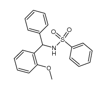 N-((2-methoxyphenyl)(phenyl)methyl)benzenesulfonamide Structure