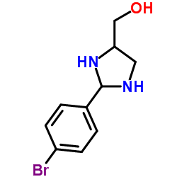 [2-(4-Bromophenyl)-4-imidazolidinyl]methanol Structure