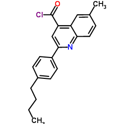 2-(4-Butylphenyl)-6-methyl-4-quinolinecarbonyl chloride结构式