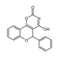 5-phenyl-5H-chromeno[3,4-e][1,3]oxazine-2,4-dione Structure