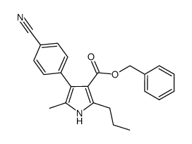 benzyl 4-(4-cyanophenyl)-5-methyl-2-propyl-1H-pyrrole-3-carboxyate结构式