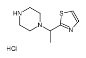 1-[1-(2-噻唑基)乙基]哌嗪盐酸盐结构式