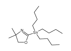4,4-dimethyl-2-(tri-n-butylstannyl)-2-oxazoline Structure