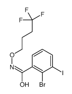 2-bromo-3-iodo-N-(4,4,4-trifluorobutoxy)benzamide Structure