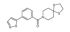 1,4-dithia-8-azaspiro[4.5]decan-8-yl-[3-(1,2-thiazol-5-yl)phenyl]methanone Structure