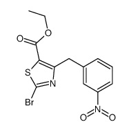 ethyl 2-bromo-4-[(3-nitrophenyl)methyl]-1,3-thiazole-5-carboxylate结构式